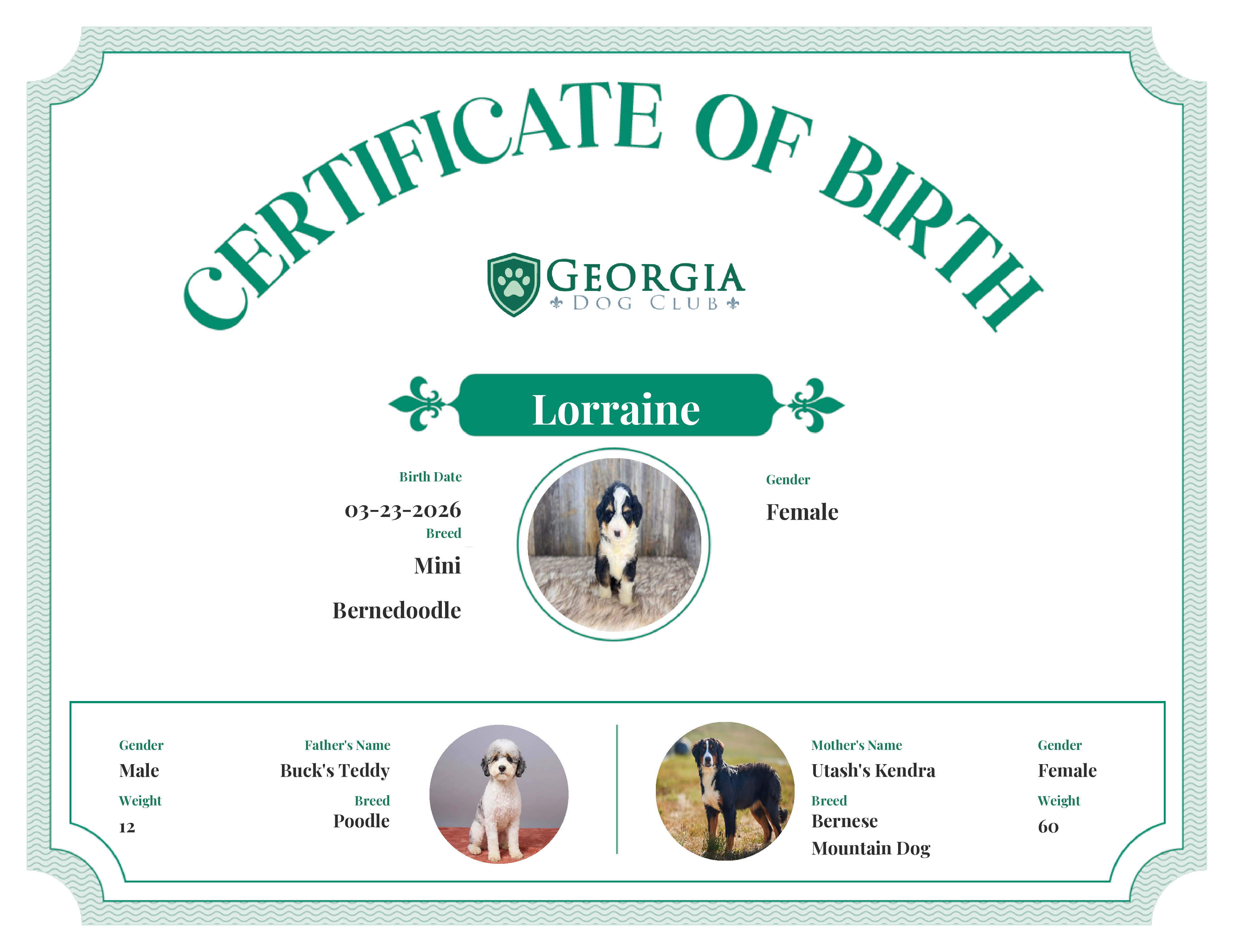 Lorraine's Birth Certificate